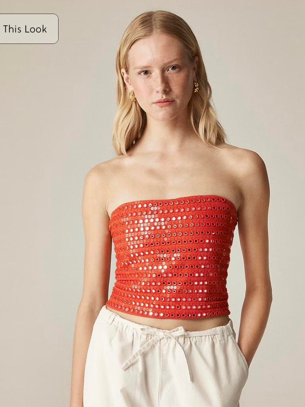 J.Crew Embellished Tube Top